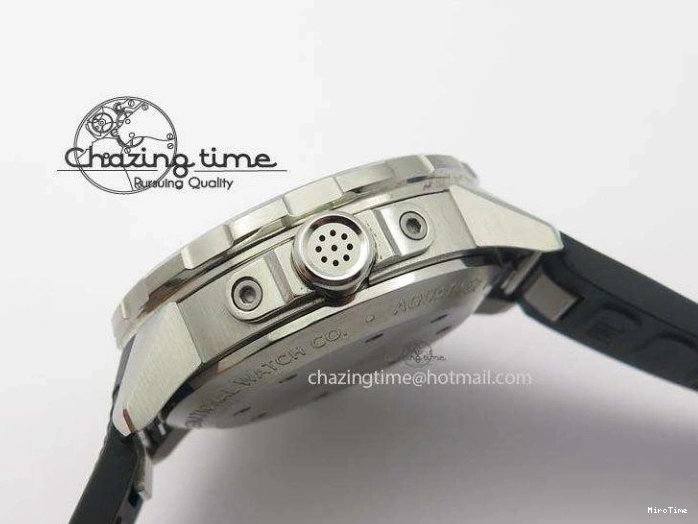 MIROTIME 0225 Aquatimer Chrono IW376803 V6F 1:1 Best Edition Black Dial On Rubber Strap A Stretchable 7280